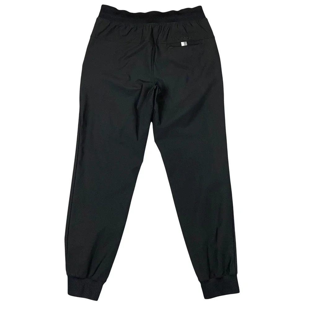 Rhoback Delta Performance Stretch Active Jogger Pants Mens Small Black